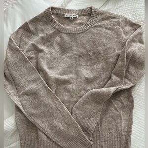 Reformation cashmere crewneck sweater medium tan